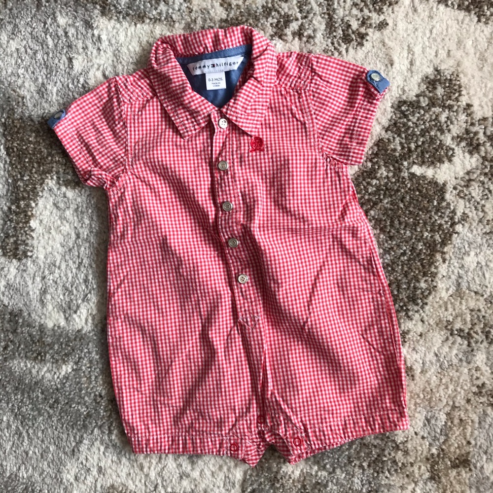 Tommy Hilfiger 0-3 summer red romper